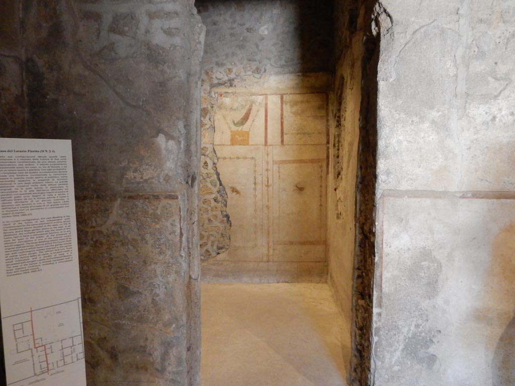 II.9.4 Pompeii. May 2018. Room 4, doorway to room in north-east corner of atrium. Looking east. Photo courtesy of Buzz Ferebee.