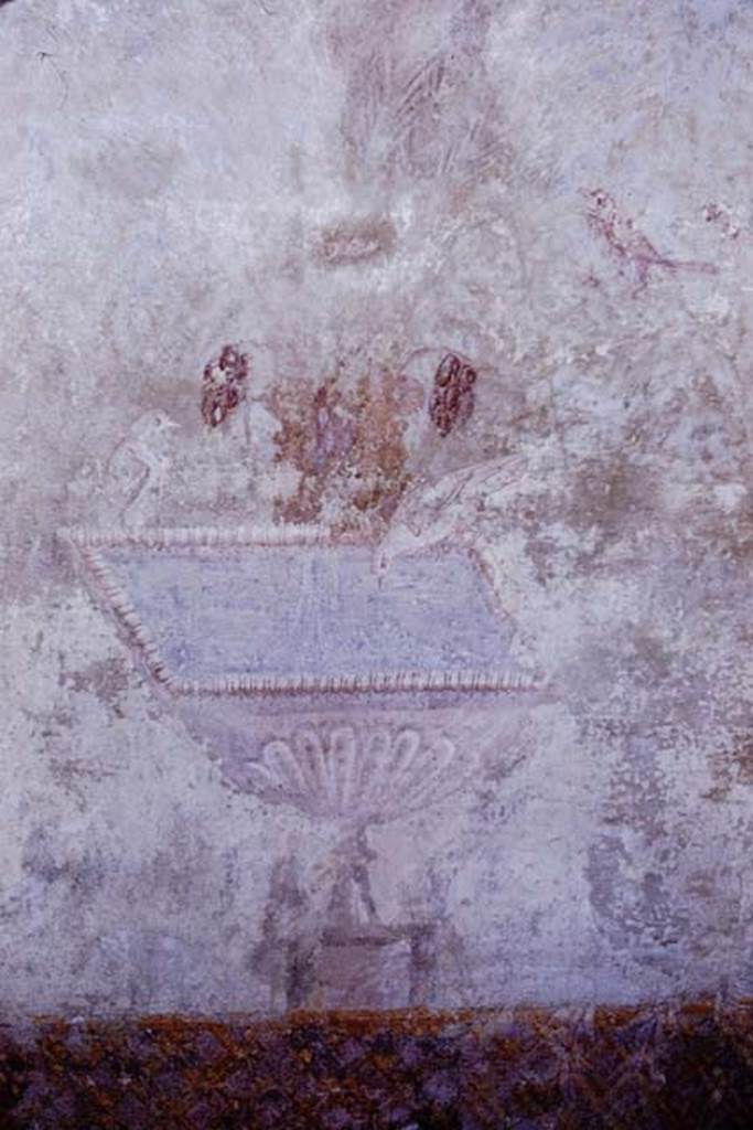 II.9.7 Pompeii. 1964. Painting from side of south fountain, both the east and west sides were similar. Photo by Stanley A. Jashemski.
Source: The Wilhelmina and Stanley A. Jashemski archive in the University of Maryland Library, Special Collections (See collection page) and made available under the Creative Commons Attribution-Non Commercial License v.4. See Licence and use details. J64f1812