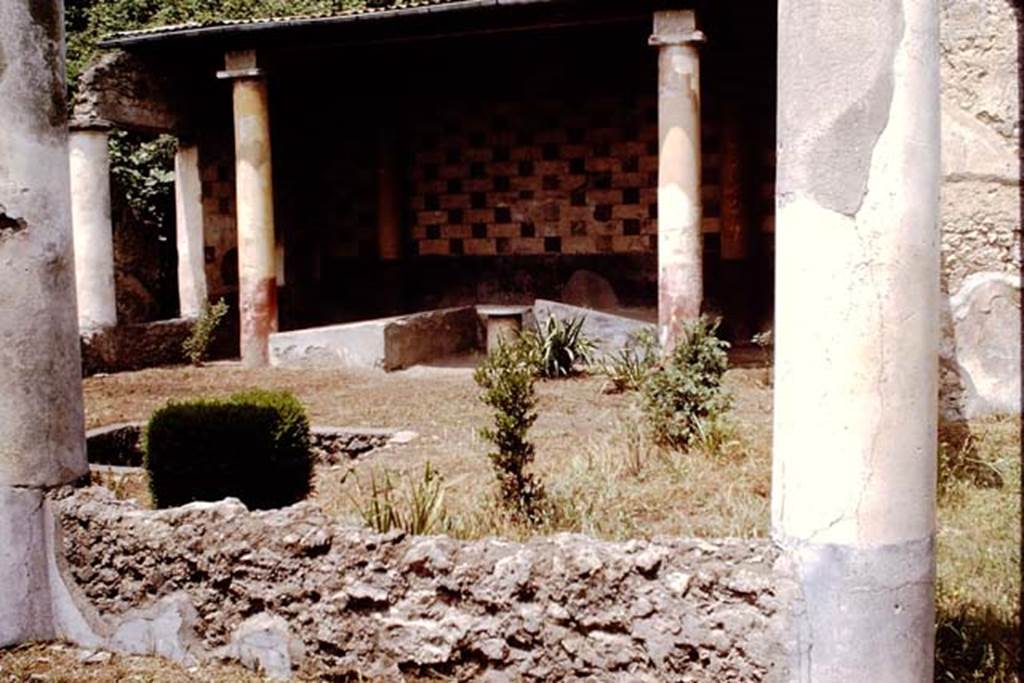 III.2.1 Pompeii. 1964. Looking north-west across garden from south portico. Photo by Stanley A. Jashemski.
Source: The Wilhelmina and Stanley A. Jashemski archive in the University of Maryland Library, Special Collections (See collection page) and made available under the Creative Commons Attribution-Non Commercial License v.4. See Licence and use details.
J64f0961