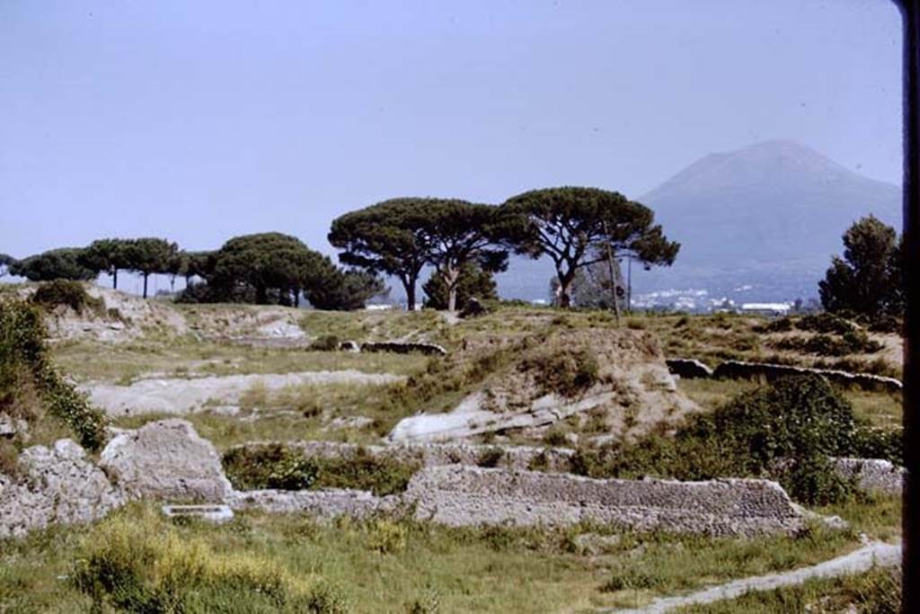 II.5 Pompeii, 1968. Looking across north side of II.5, across the Via dell’Abbondanza, and into the area of III.7. Photo by Stanley A. Jashemski.
Source: The Wilhelmina and Stanley A. Jashemski archive in the University of Maryland Library, Special Collections (See collection page) and made available under the Creative Commons Attribution-Non Commercial License v.4. See Licence and use details. J68f0312