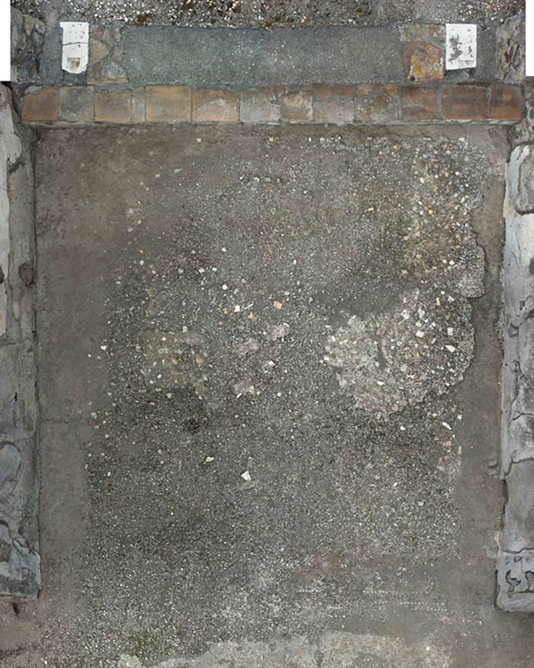 V.1.7 Pompeii. c.2005-7.   
Room 13, flooring in tablinum. Photo by Hans Thorwid. 
Photo courtesy of Swedish Pompeii Project.