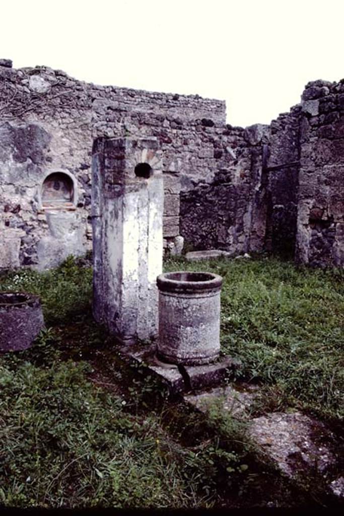 V.1.7 Pompeii. 1984. Room 17, peristyle, looking east. Source: The Wilhelmina and Stanley A. Jashemski archive in the University of Maryland Library, Special Collections (See collection page) and made available under the Creative Commons Attribution-Non Commercial License v.4. See Licence and use details. J84f0040