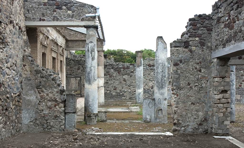 V.1.7 Pompeii. c.2008. Room “g”, looking towards east wall. Photo by Hans Thorwid. 
Photo courtesy of the Swedish Pompeii Project.