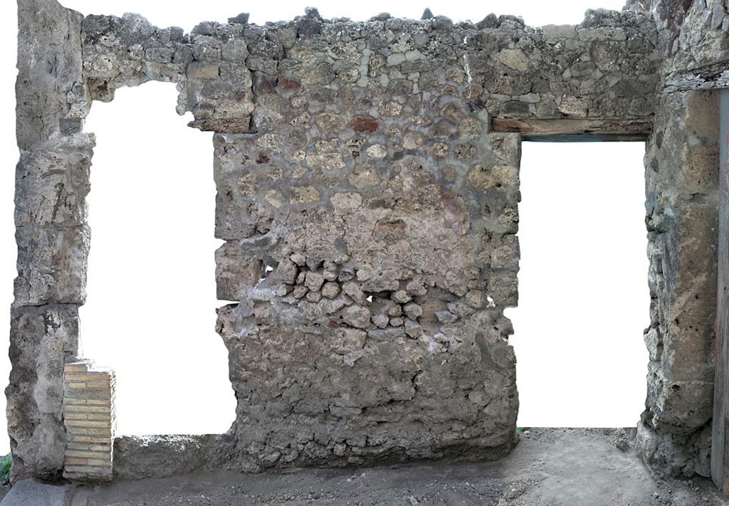V.1.9 Pompeii. c.2005-7. 
Room “d” of V.1.7, rear entrance fauces, looking south with doorway on the right into room “e”. Photo by Hans Thorwid. 
Photo courtesy of the Swedish Pompeii Project.