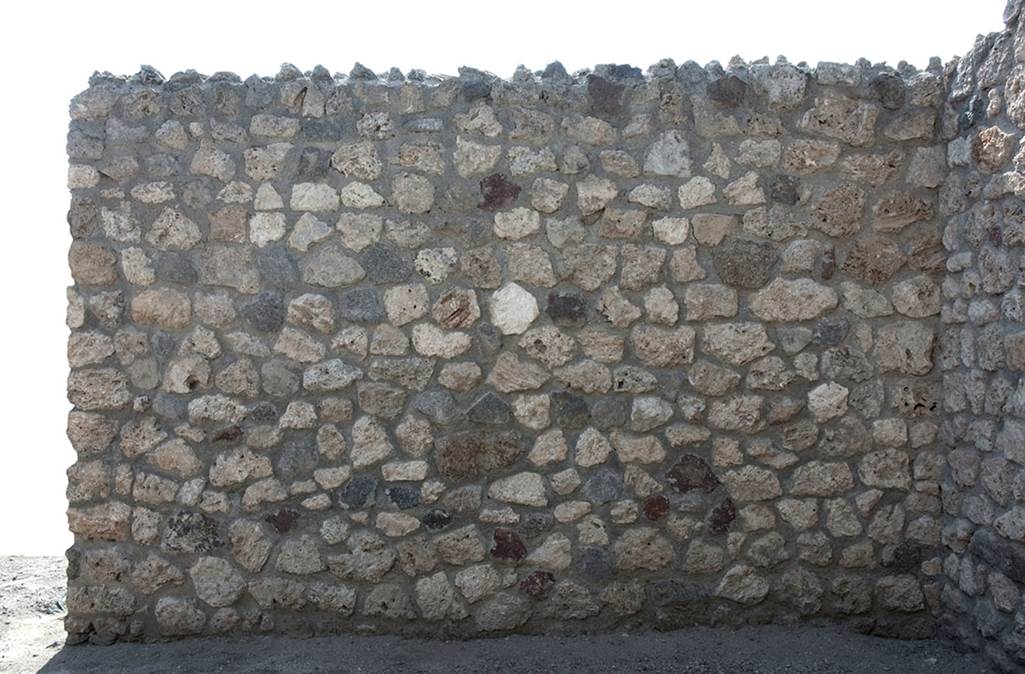 V.1.15 Pompeii. 2012. 
“The west wall of the viridarium in 2012, after the reconstruction in 2008.” Photo by Hans Thorwid.  
Photo and words courtesy of the Swedish Pompeii Project.