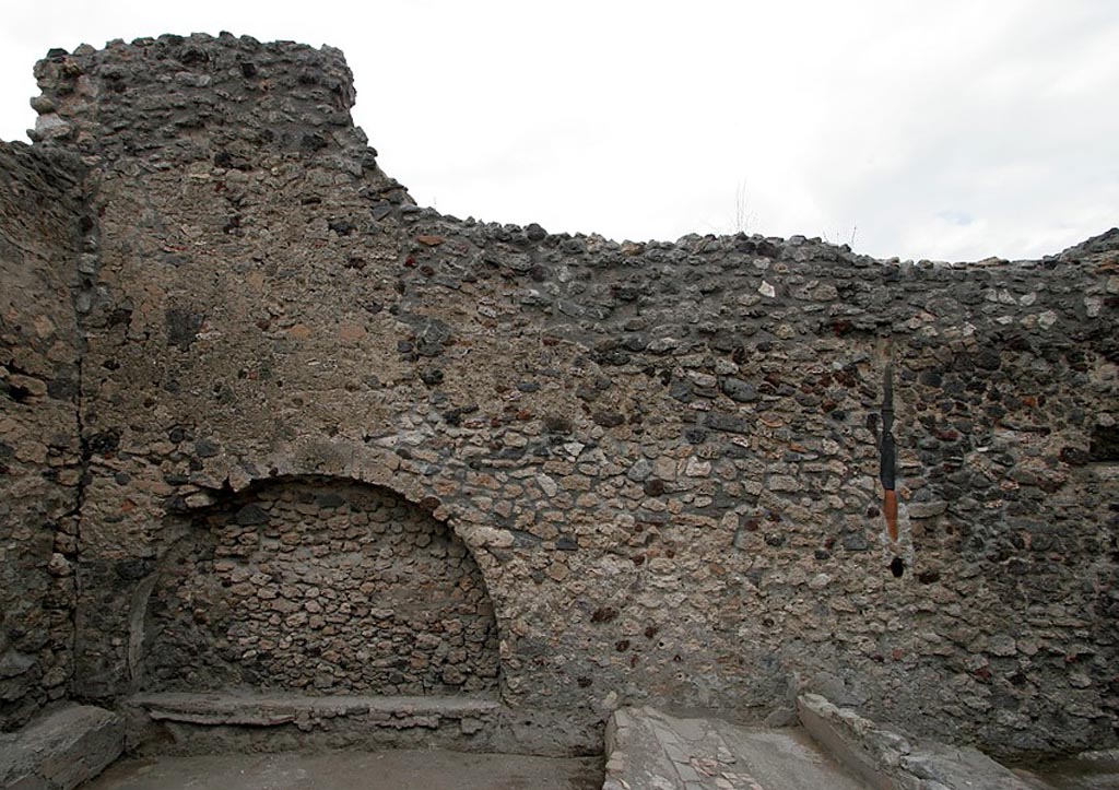 V.1.15 Pompeii. 2012.  
“East wall in viridarium, with the viridarium cleared.” Photo by Henrik Boman.  
Photo and words courtesy of the Swedish Pompeii Project.