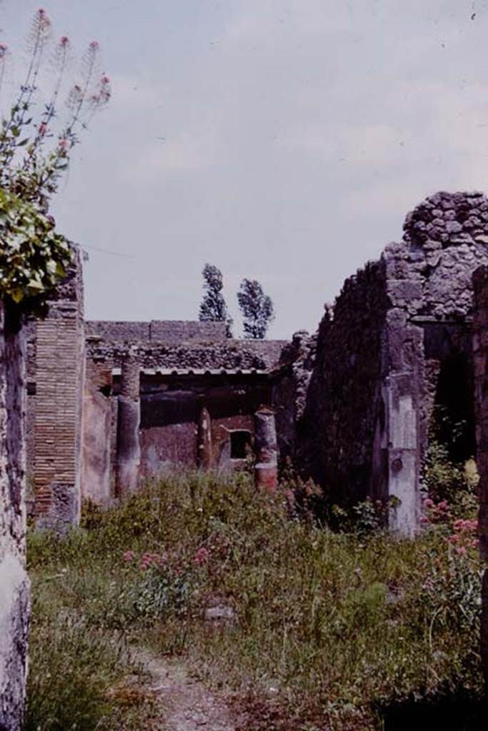V.1.18 Pompeii. 1964. Looking east across atrium “b” and through tablinum “g” towards peristyle “i”.
Photo by Stanley A. Jashemski.
Source: The Wilhelmina and Stanley A. Jashemski archive in the University of Maryland Library, Special Collections (See collection page) and made available under the Creative Commons Attribution-Non Commercial License v.4. See Licence and use details.
J64f0901