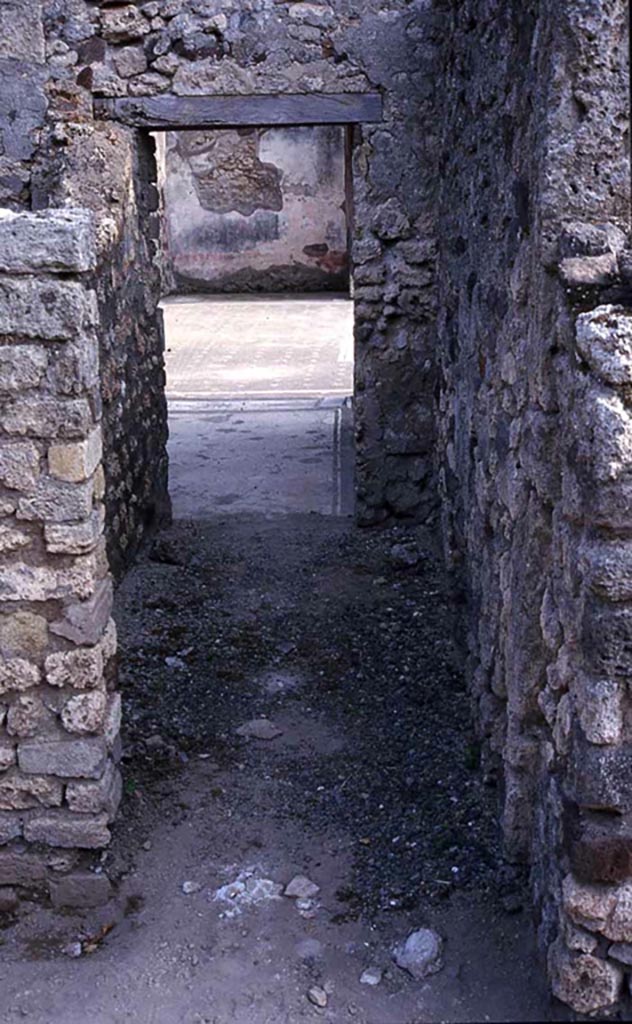 V.1.23 Pompeii. Unnumbered passageway leading to ala of V.1.26.
Photo by Hans Thorwid.
Photo courtesy of the Swedish Pompeii Project.