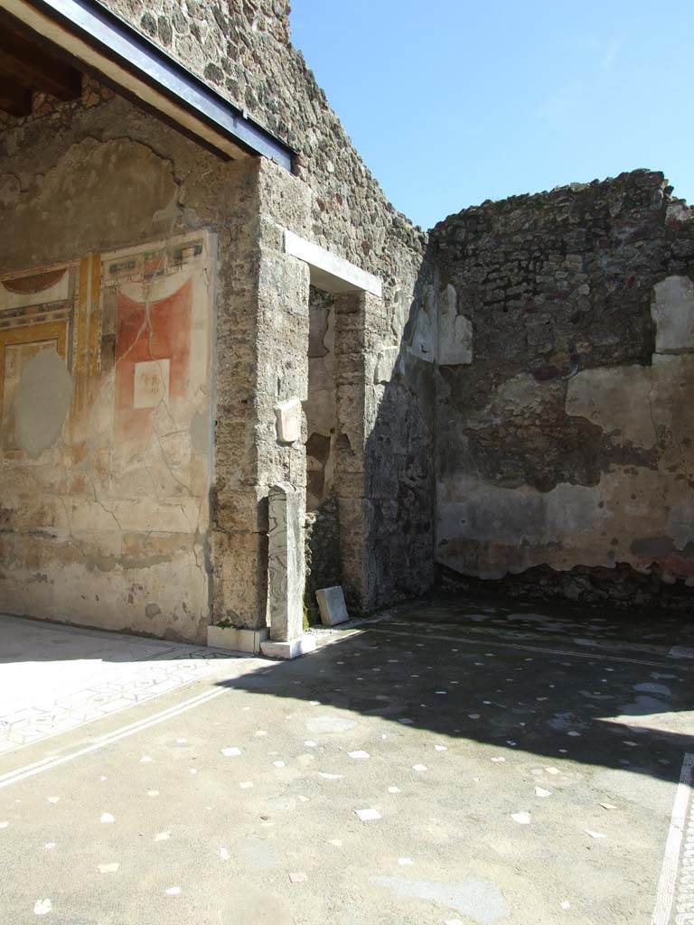 V.1.26 Pompeii. March 2009. Floor in south-east corner of atrium.