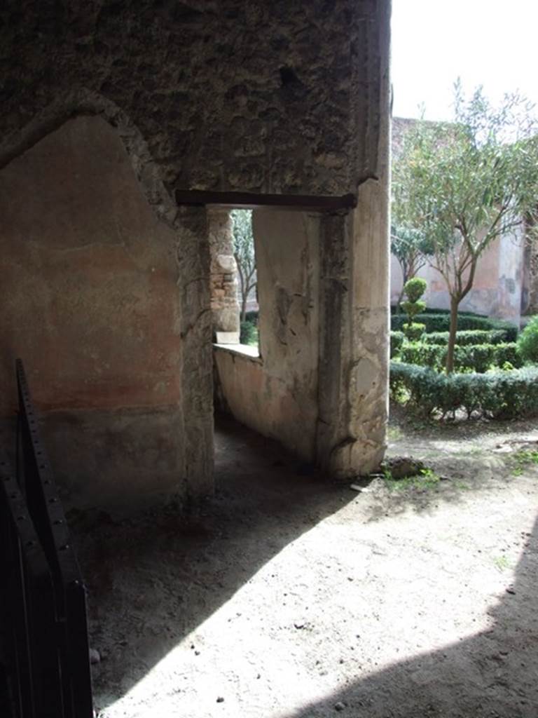 V.1.26 Pompeii. March 2009. 
Room s, looking towards doorway to room t on east side of peristyle garden l.
