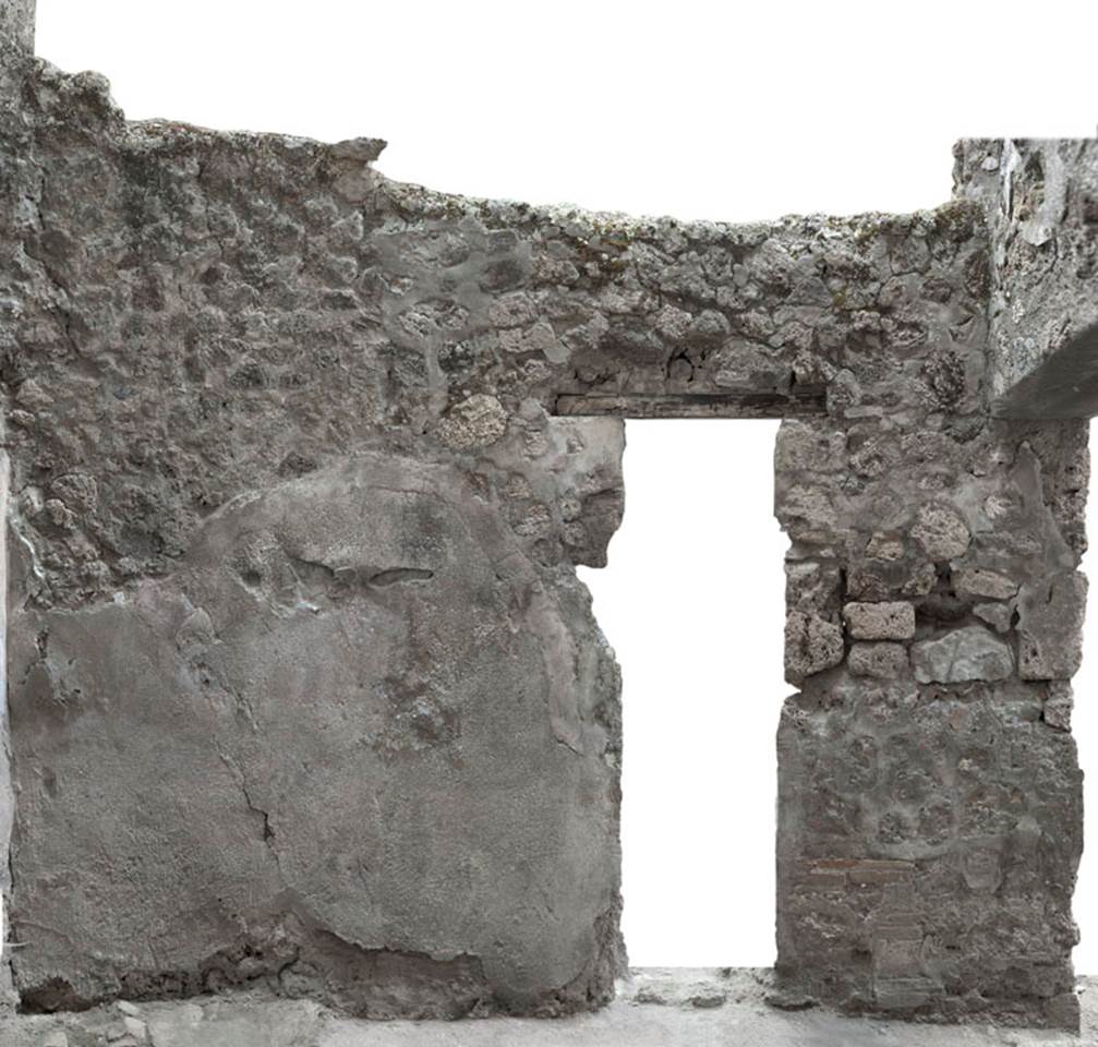 V.1.31 Pompeii. c.2010. 
South wall of room 3 corridor, with doorway to rear room. Photo by Hans Thorwid.
Photo courtesy of The Swedish Pompeii Project.