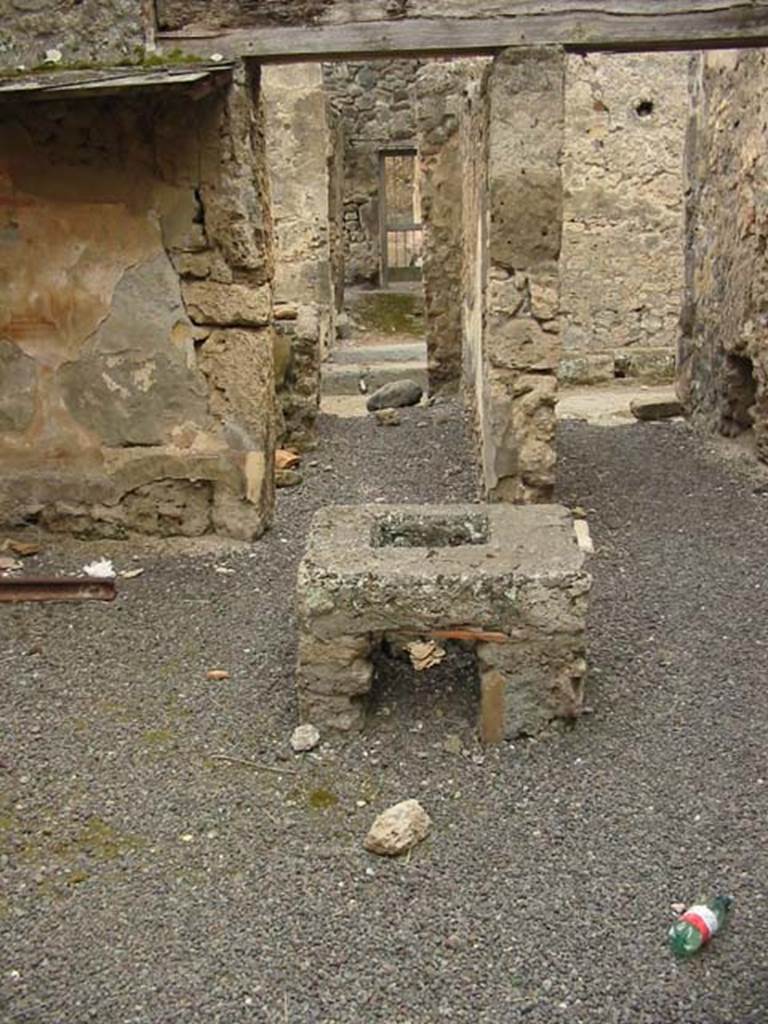 V.2.b/c Pompeii. May 2003. Looking west towards entrance to V.2.b (on left) and V.2.c (on right).  Photo courtesy of Nicolas Monteix.