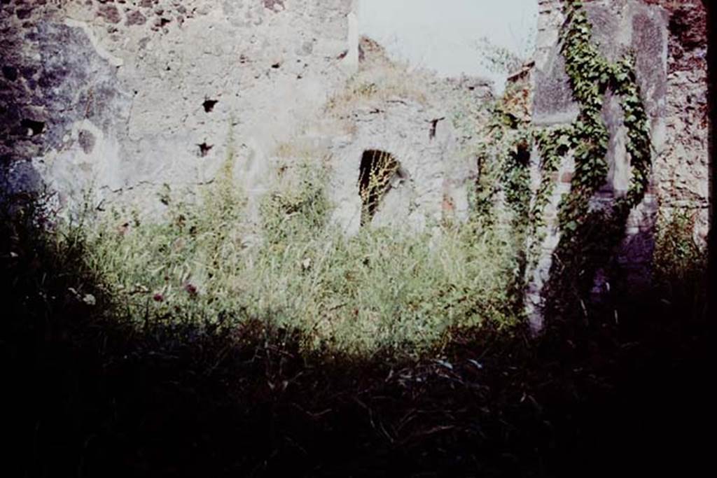 V.2.d Pompeii, 1978. East wall with steps to upper floor, with cupboard or small room underneath. Photo by Stanley A. Jashemski.   
Source: The Wilhelmina and Stanley A. Jashemski archive in the University of Maryland Library, Special Collections (See collection page) and made available under the Creative Commons Attribution-Non Commercial License v.4. See Licence and use details.
J78f0245
