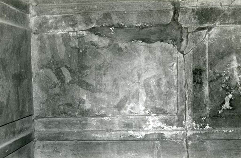 V.2.h Pompeii. 1972. Casa del Cenacolo, cubiculum g, detail of marbling in SE corner.  
Photo courtesy of Anne Laidlaw.
American Academy in Rome, Photographic Archive. Laidlaw collection _P_72_19_11.