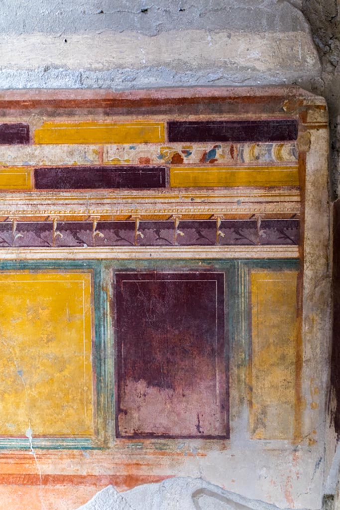 V.2.i Pompeii. March 2023. 
Room 20, upper west wall at north end. Photo courtesy of Johannes Eber.