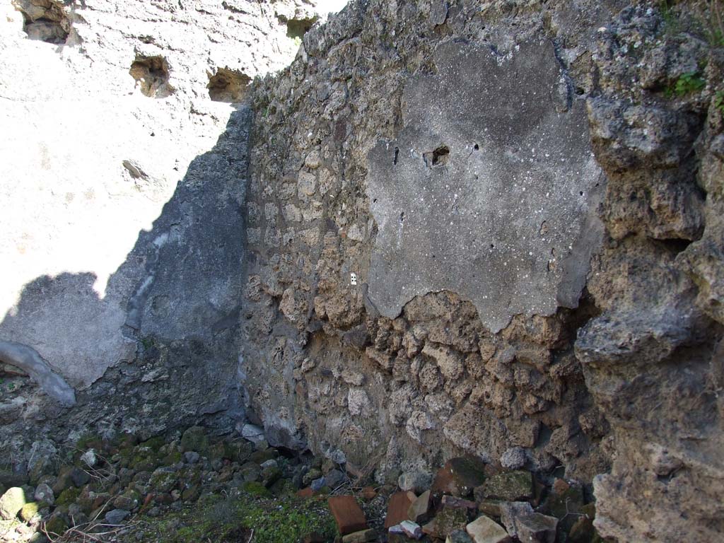 V.3.8 Pompeii. March 2009. South wall of narrow room.
