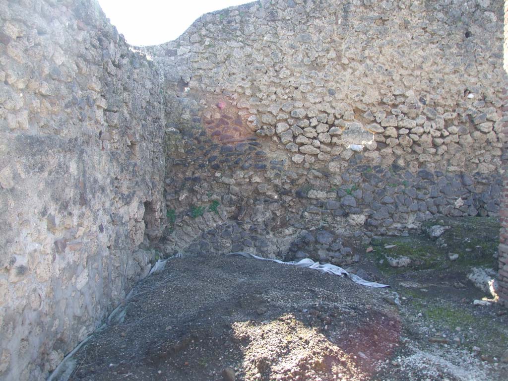 V.3.8 Pompeii. March 2009. West wall of portico.