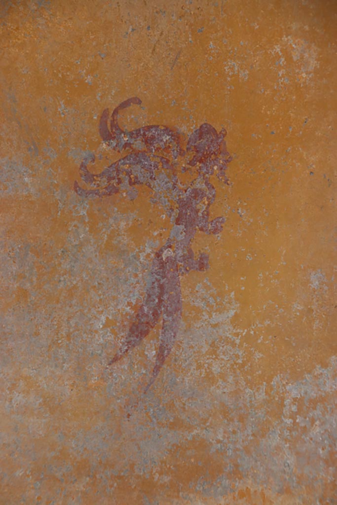 V.3 Pompeii. Casa del Giardino. October 2022. 
Portico 10, looking towards painted decoration from west side of window into atrium 5. Photo courtesy of Klaus Heese.