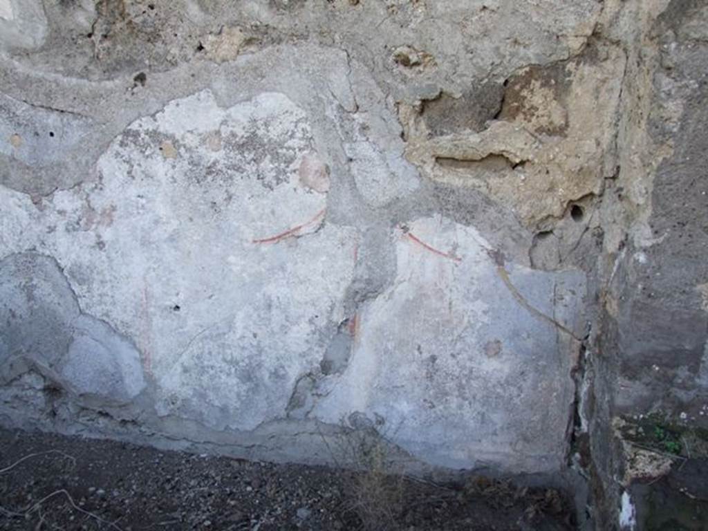V.4.13 Pompeii. March 2009. Second diaeta on south side. Painted plaster on south wall.