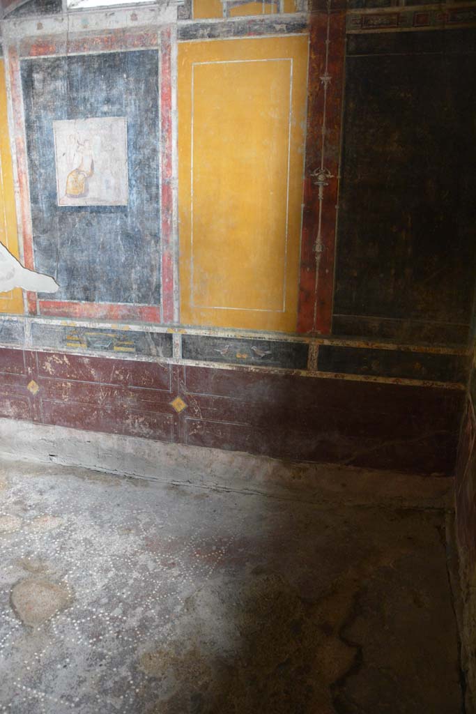 V.4.a Pompeii. March 2018. 
Room ‘g’, east wall detail of panel next to central panel on east wall.
Foto Annette Haug, ERC Grant 681269 DÉCOR.
