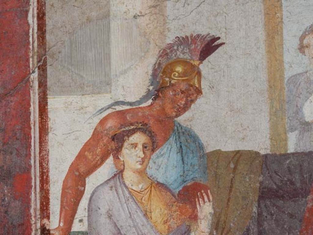V.4.a Pompeii. May 2015. Detail from central panel on north wall. Photo courtesy of Buzz Ferebee.