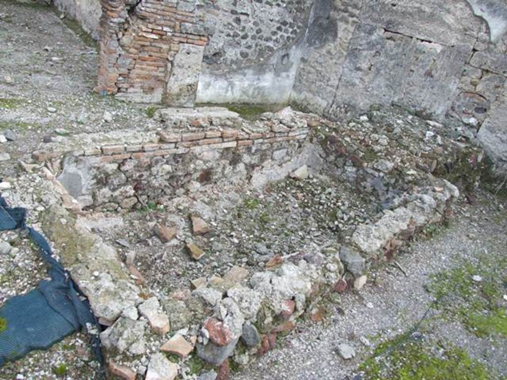 VI.1.7 Pompeii. December 2007. Room 41, pool.  According to Jashemski, at the rear of the tablinum was a small garden with a pool in the middle.
It was excavated in 1785-86. See Jashemski, W. F., 1993. The Gardens of Pompeii, Volume II: Appendices. New York: Caratzas. (p.119)