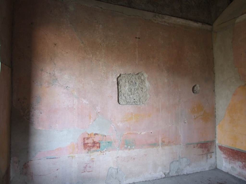 VI.1.10 Pompeii. December 2007. Room 9, east wall of room to south of garden.  The central wall painting has been removed.
