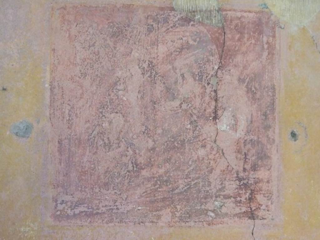 VI.1.10 Pompeii. December 2007. Room 9, south wall of room to south of garden. 
Remains of the painting of a man sitting with a writing tablet in his hand, opposite him are 2 girls, one sitting, the other standing; the latter holds a roll of papyrus.
See Mau, A., 1907, translated by Kelsey F. W. Pompeii: Its Life and Art. New York: Macmillan. (p. 281).