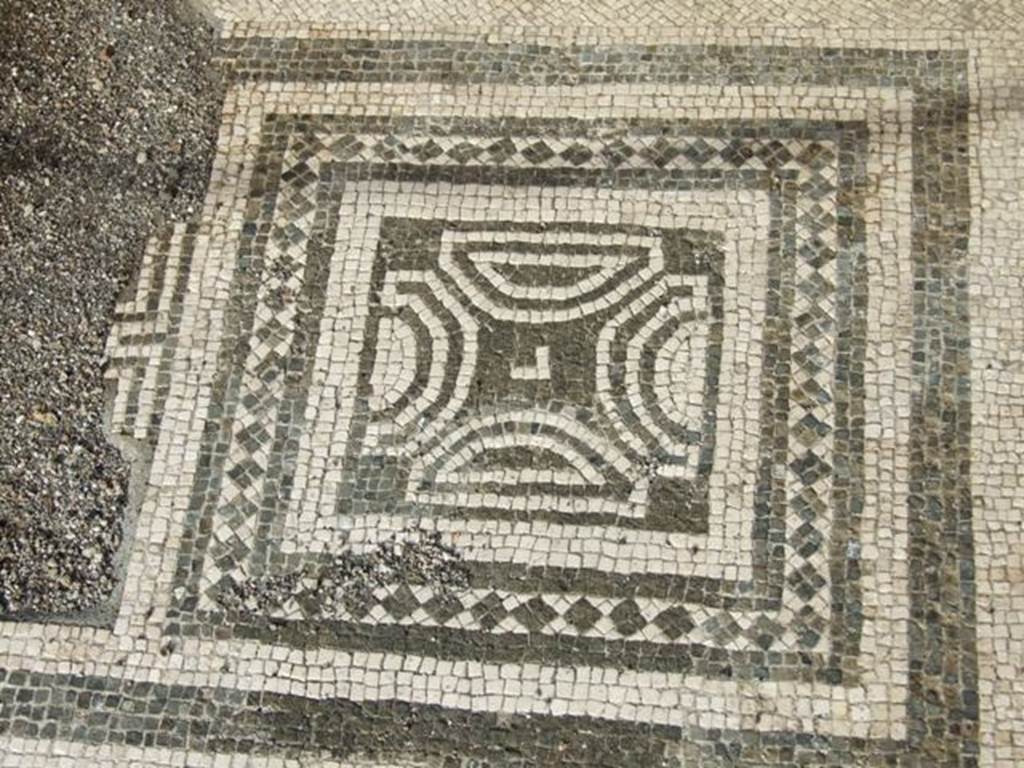VI.1.10 Pompeii. December 2007. Room 4, detail from mosaic floor in ala on north side of atrium.