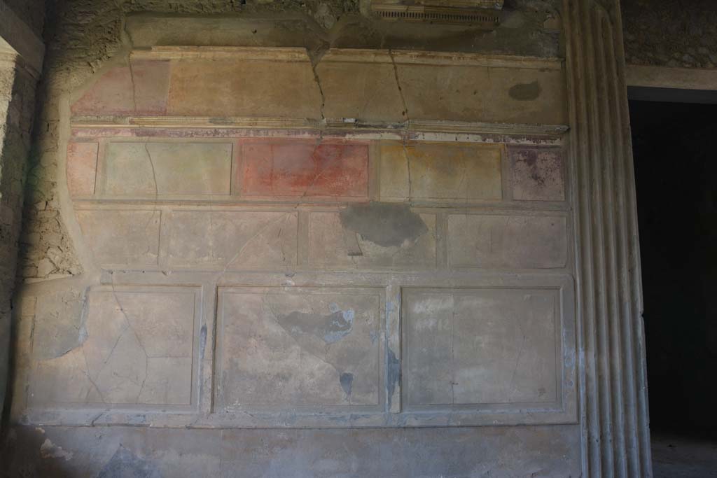 VI.2.4 Pompeii. March 2019. Detail of upper south wall of tablinum.
Foto Annette Haug, ERC Grant 681269 DÉCOR.