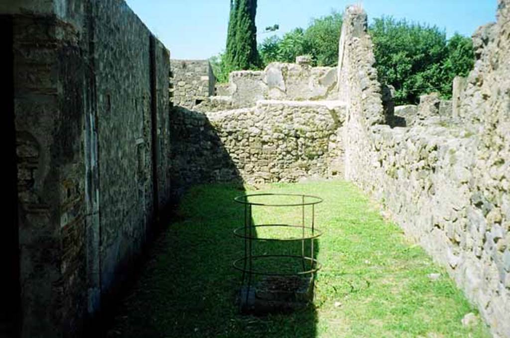 VI.2.4 Pompeii. June 2010. Looking west from summer triclinium, along north side of house.  Photo courtesy of Rick Bauer.