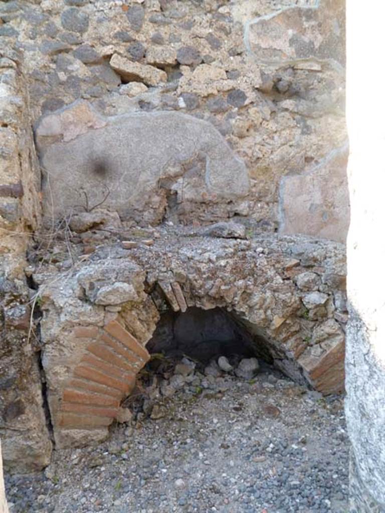 VI.2.10 Pompeii. May 2011. Hearth in kitchen. Photo courtesy of Michael Binns.