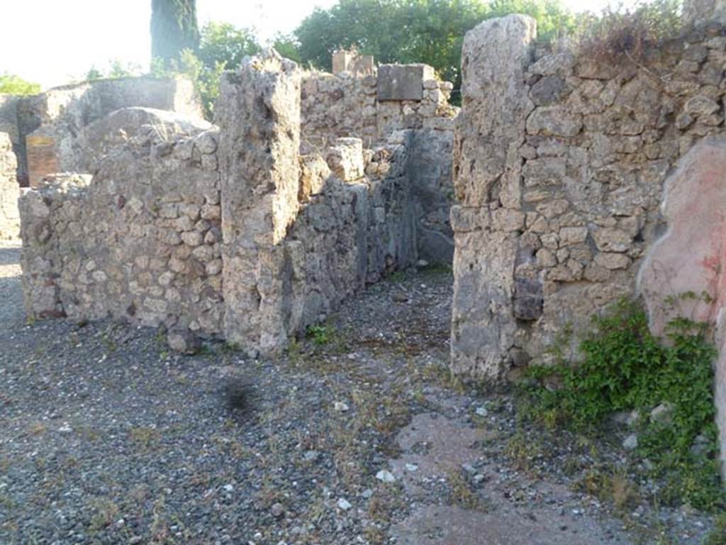 VI.2.10 Pompeii. May 2011. Looking west in atrium towards doorway to second cubiculum.
Photo courtesy of Michael Binns.