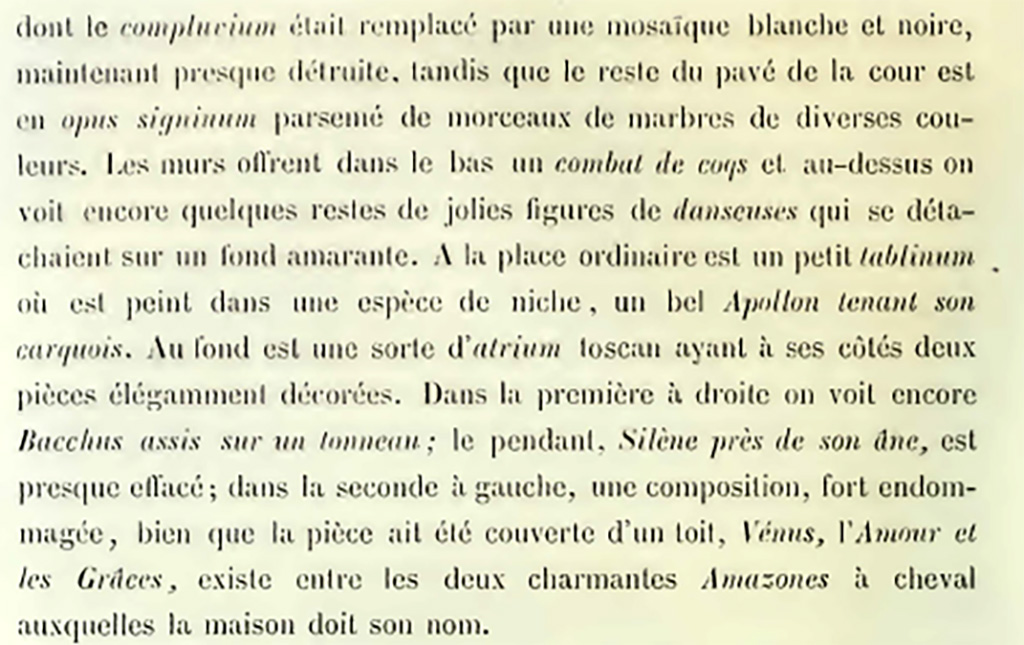 VI.2.14 Pompeii. 1870. Description of the house.
See Breton, Ernest. 1870. Pompeia, Guide de visite a Pompei, 3rd ed. Paris, Guerin, p. 310.