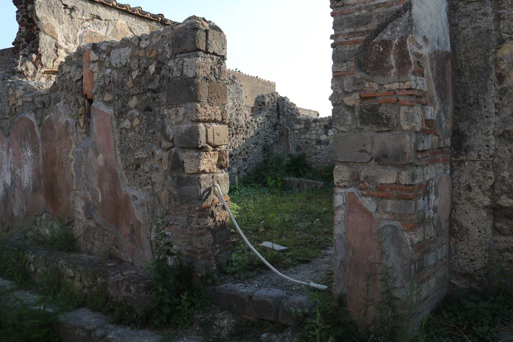 VI.2.29 Pompeii. December 2018. Entrance doorway, looking west into room 1, a small vestibule.
Photo courtesy of Aude Durand.