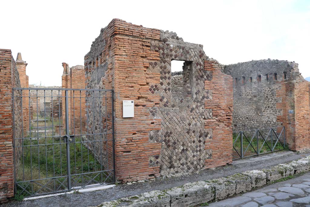 VI.3.3 Pompeii. December 2018. 
Looking east towards entrance doorway, on left, with VI.3.4, on right. Photo courtesy of Aude Durand.