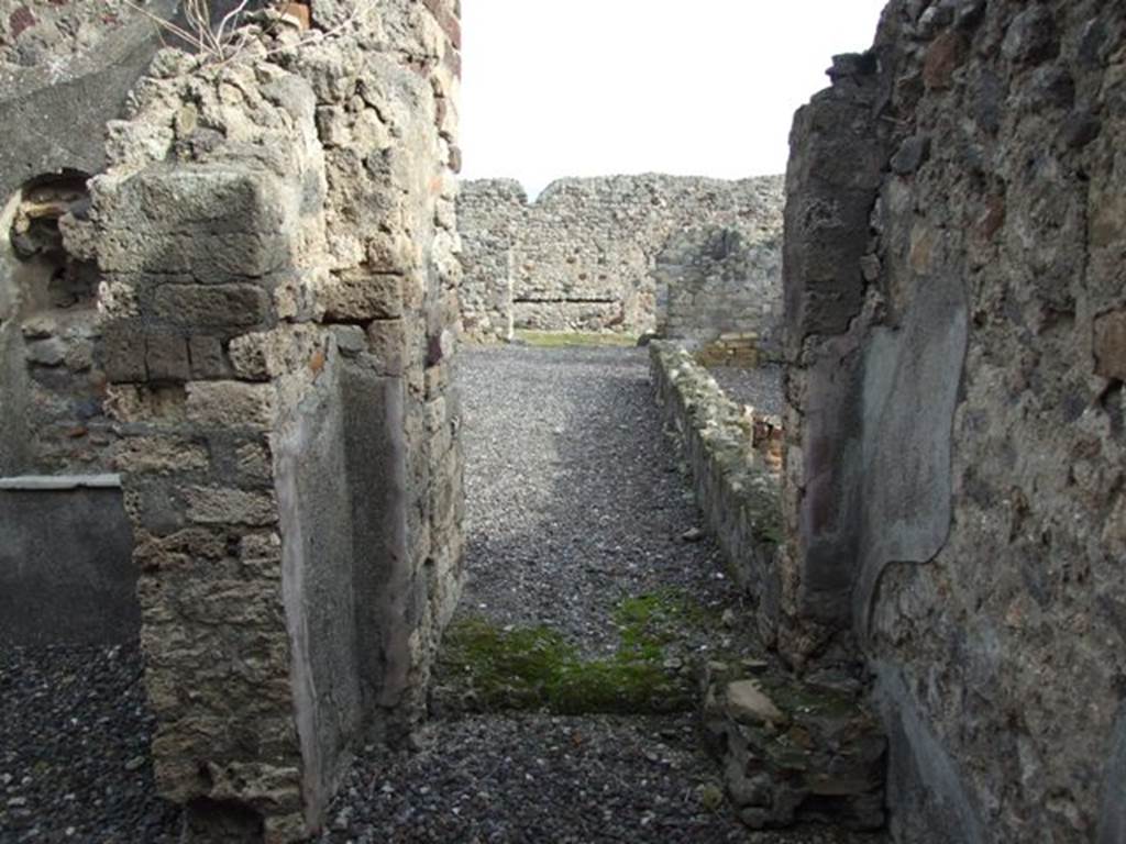 VI.5.3 Pompeii. December 2007. Looking east from doorway of room 8 towards rear entrance at VI.5.22.