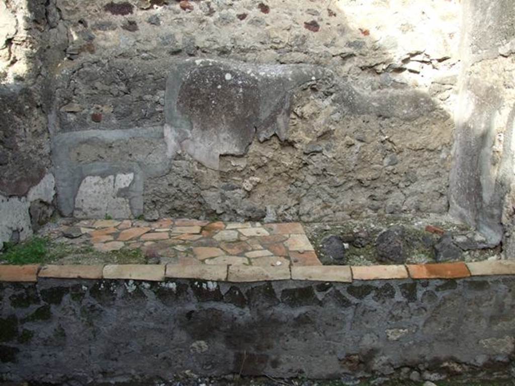VI.5.4 Pompeii. December 2007. Room 1, hearth in kitchen.