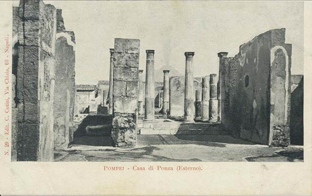 VI.6.1 Pompeii. 19th century photograph. Room 6, tablinum, looking north from atrium. 
Photo courtesy of Rick Bauer.