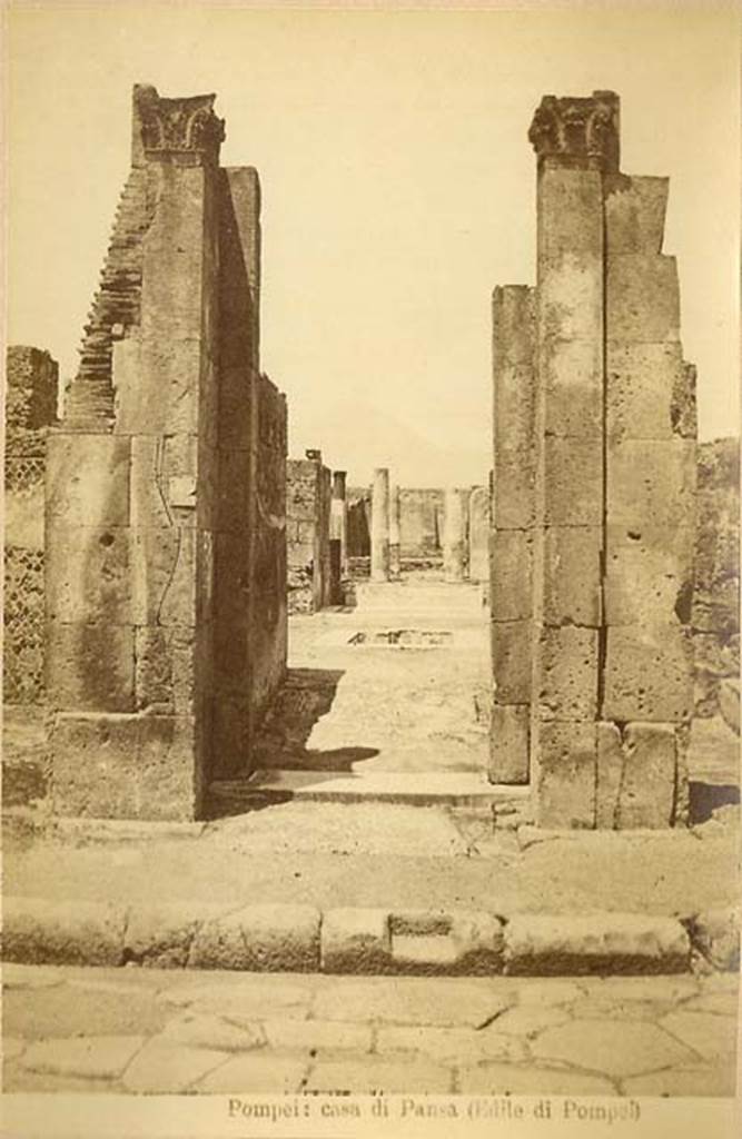 VI.6.1 Pompeii. C.1880s. Entrance doorway looking north.
Photograph courtesy of Rick Bauer.