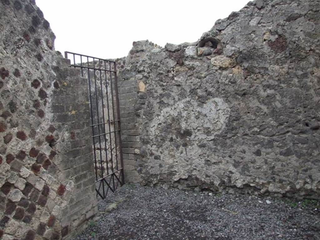 VI.6.1 Pompeii. December 2007. Room 1, looking towards south-west corner with doorway to shop at VI.6.22