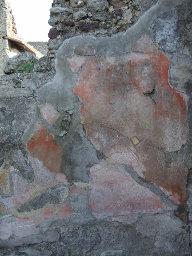 VI.7.6 Pompeii. March 2009. Room 10, west end of south wall of triclinium.
