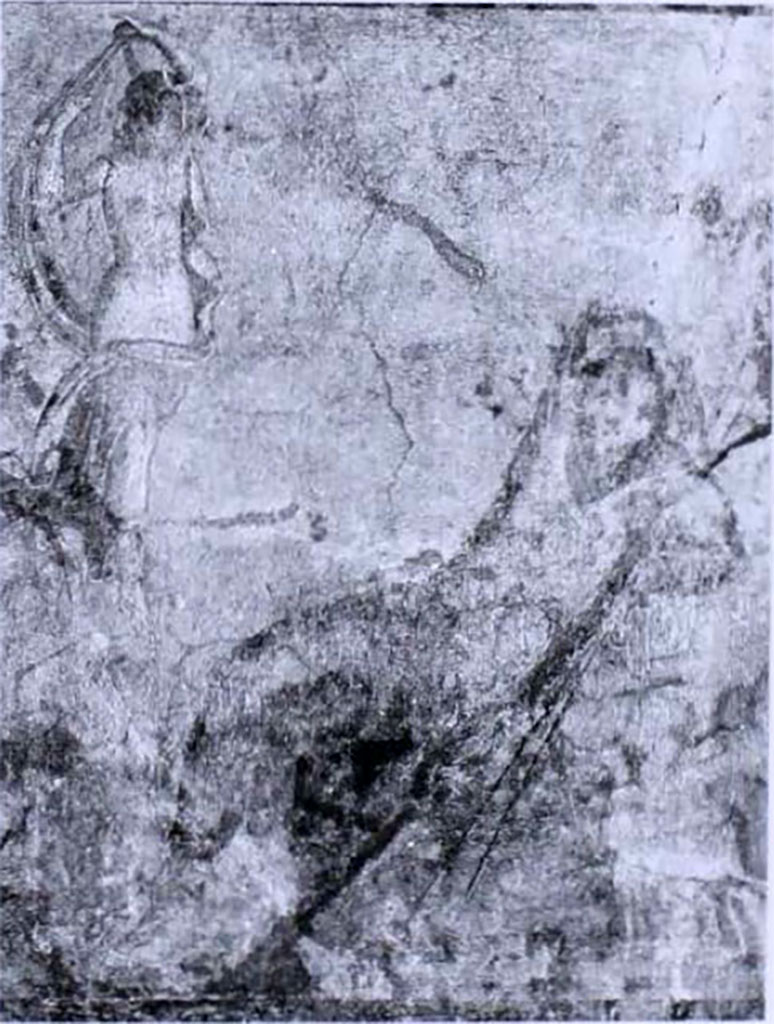 VI.7.20 Pompeii. South wall of tablinum, painting of Selene and Endymion from central panel.
Now in Naples Archaeological Museum, inventory number 9241.
See Carratelli, G. P., 1990-2003. Pompei: Pitture e Mosaici: Vol. IV. Roma: Istituto della enciclopedia italiana, p. 456.