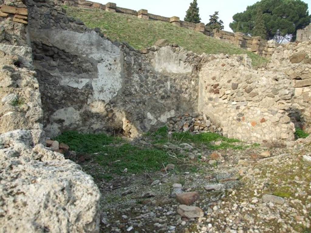 VI.9.1 Pompeii. December 2007. Looking north-east across site of rooms 8, and 9.