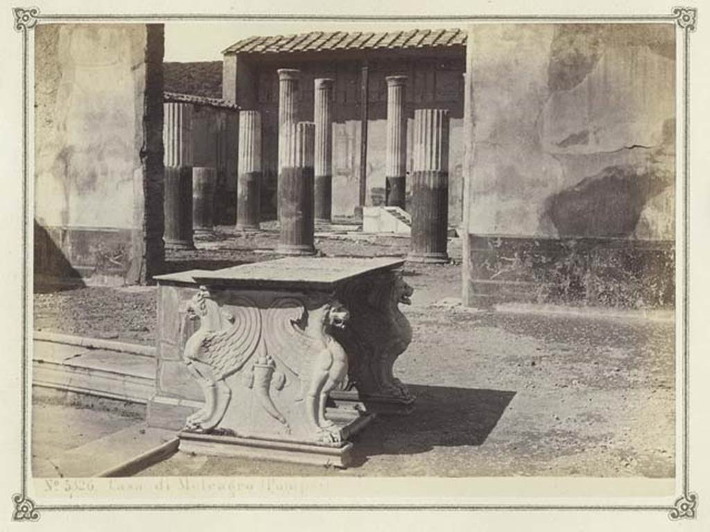 VI.9.2 Pompeii. Album dated January 1874. Looking north from atrium towards peristyle garden area.  Photo courtesy of Rick Bauer.