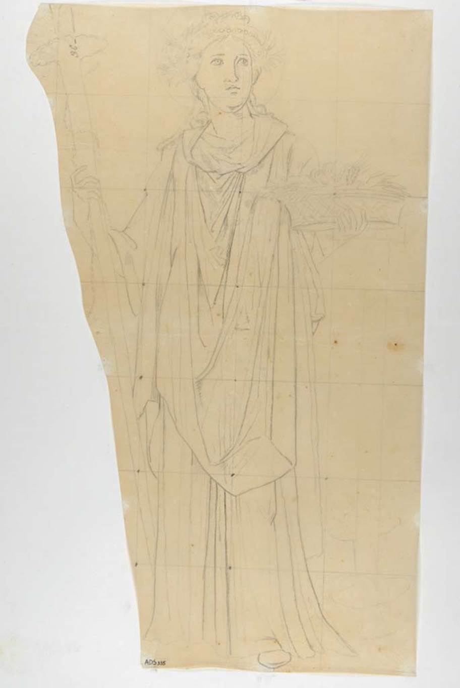 VI.9.6 Pompeii. Drawing of Ceres attributed to Giuseppe Marsigli, but perhaps drawn by La Volpe.
Now in Naples Archaeological Museum. Inventory number ADS 335.  
Photo © ICCD. http://www.catalogo.beniculturali.it
Utilizzabili alle condizioni della licenza Attribuzione - Non commerciale - Condividi allo stesso modo 2.5 Italia (CC BY-NC-SA 2.5 IT)