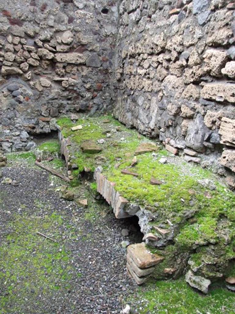 VI.9.6 Pompeii. March 2009. Room 18, hearth in kitchen and latrine.