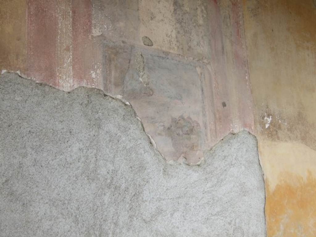 VI.9.6 Pompeii. March 2009. Room 6, wall painting of birds picking at a bowl of figs. A dead partridge lays at the side of the bowl. From the west end of the north wall of the peristyle.  See Helbig, W., 1868. Wandgemälde der vom Vesuv verschütteten Städte Campaniens. Leipzig: Breitkopf und Härtel. (1629; p.402).
