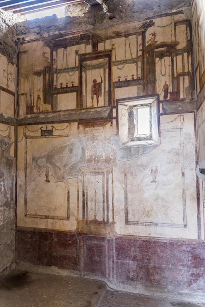 VI.9.6 Pompeii. January 2023. 
Room 16, looking towards west wall. Photo courtesy of Johannes Eber.