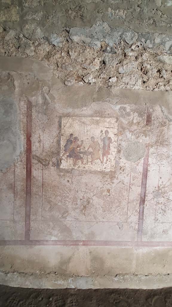 VI.10.1/19 Pompeii. July 2021. Fresco on south wall of rear room.
Foto Annette Haug, ERC Grant 681269 DÉCOR.